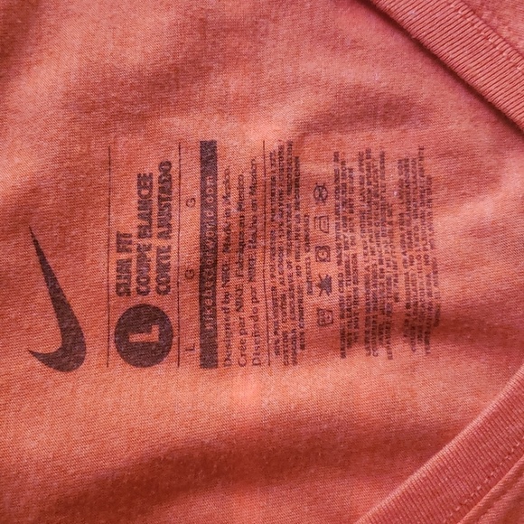 Nike Slim Fit Coup Tee V-Neck Short Sleeve OSU Cowboys Graphic Heather Orange L - Picture 7 of 7